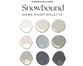Sherwin Williams Snowbound Color Palette, Complementary Color Scheme, Home Paint Colors, Paint Palette, Whole House Paint Colors