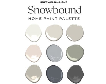 Sherwin Williams Snowbound Color Palette, Complementary Color Scheme, Home Paint Colors, Paint Palette, Whole House Paint Colors
