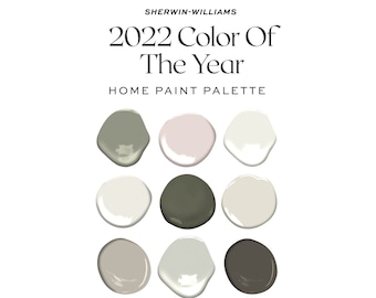Sherwin Williams Evergreen Fog Color Palette, Interior Design Color Scheme, Paint Palette, Whole House Paint Colors