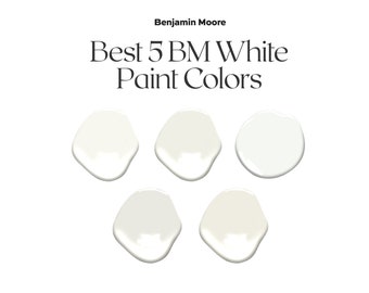 Best 5 Benjamin Moore White Paint Colors, Undertone Guide For White Paint Colors With Real-Life Photos, White Interior Paint Palette
