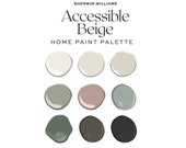 Sherwin Williams Accessible Beige Complementary Color Palette, Interior Design Paint Palette, Traditional Home Color Scheme
