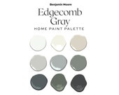 Benjamin Moore Edgecomb Gray Color Palette, Whole House Paint Colors, Modern Classic Home Color Palette, Interior Paint Palette,