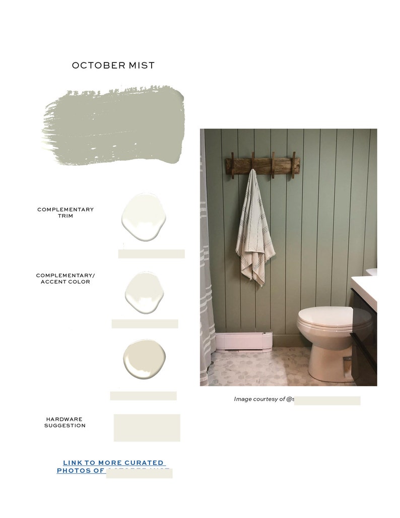 Benjamin Moore Swiss Coffee Interior Paint Palette Cozy Etsy