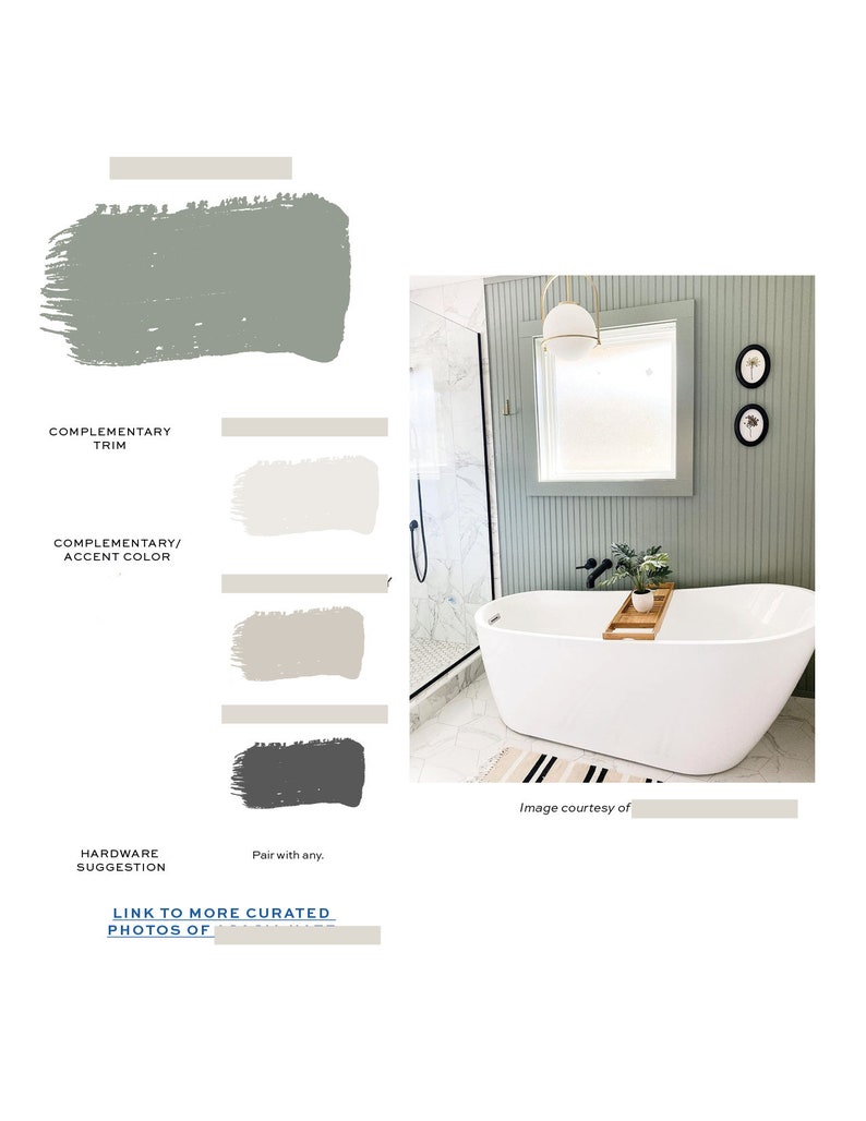 May include: A bathroom featuring a white bathtub, a green tiled wall, and a white vanity. The bathroom has a contemporary design with a sleek bathtub and a simple vanity.