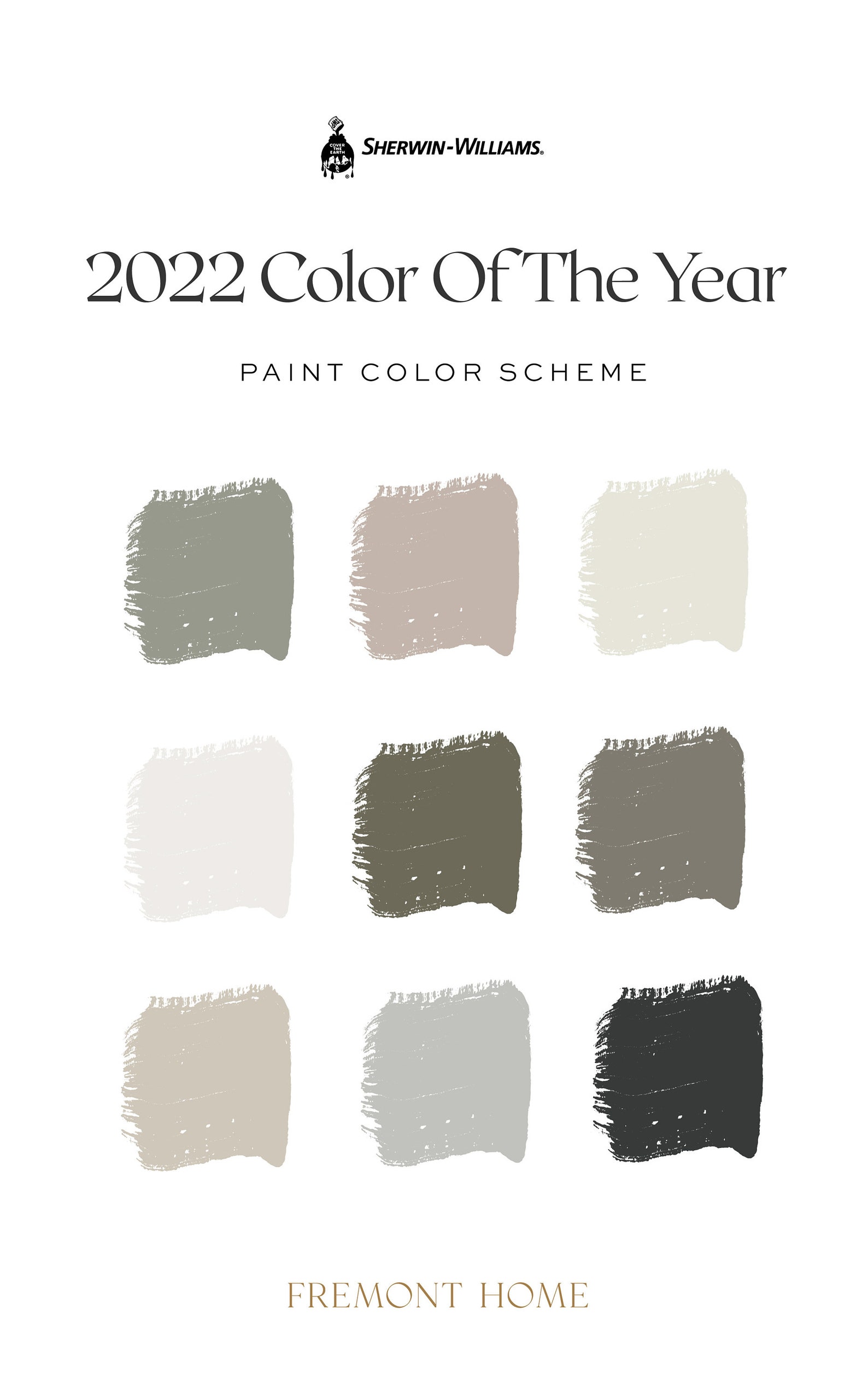 2022 Color of the Year Sherwin Williams Color Palette Etsy