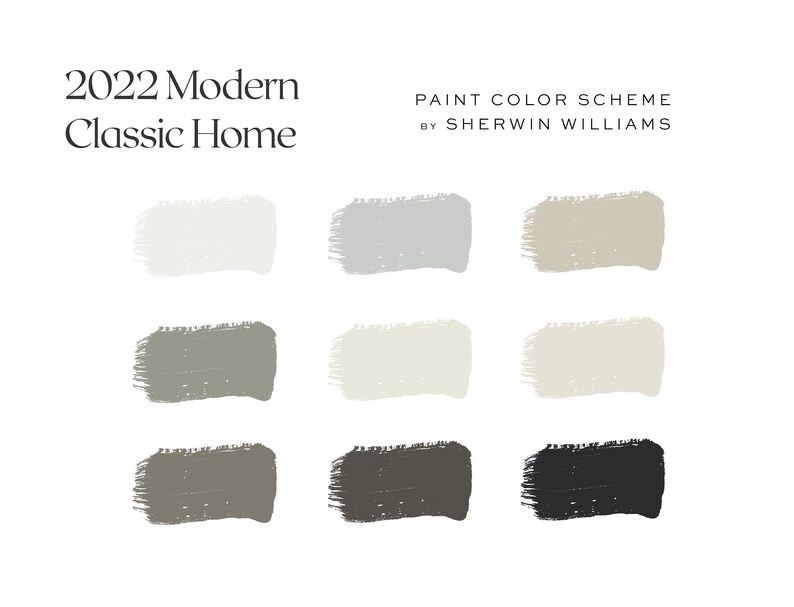 Modern Classic Home Color Palette 2022 Home Trends Interior Etsy