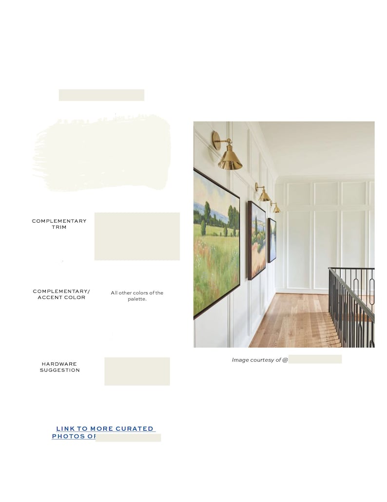 Benjamin Moore Swiss Coffee Interior Paint Palette Cozy Etsy