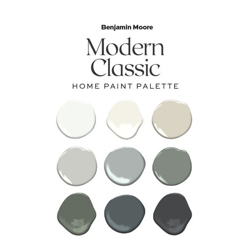 Benjamin Moore Modern Rustic Paint Palette Whole House Paint Etsy