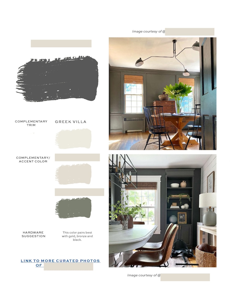 Sherwin Williams Greek Villa Color Palette Interior Design Etsy Canada