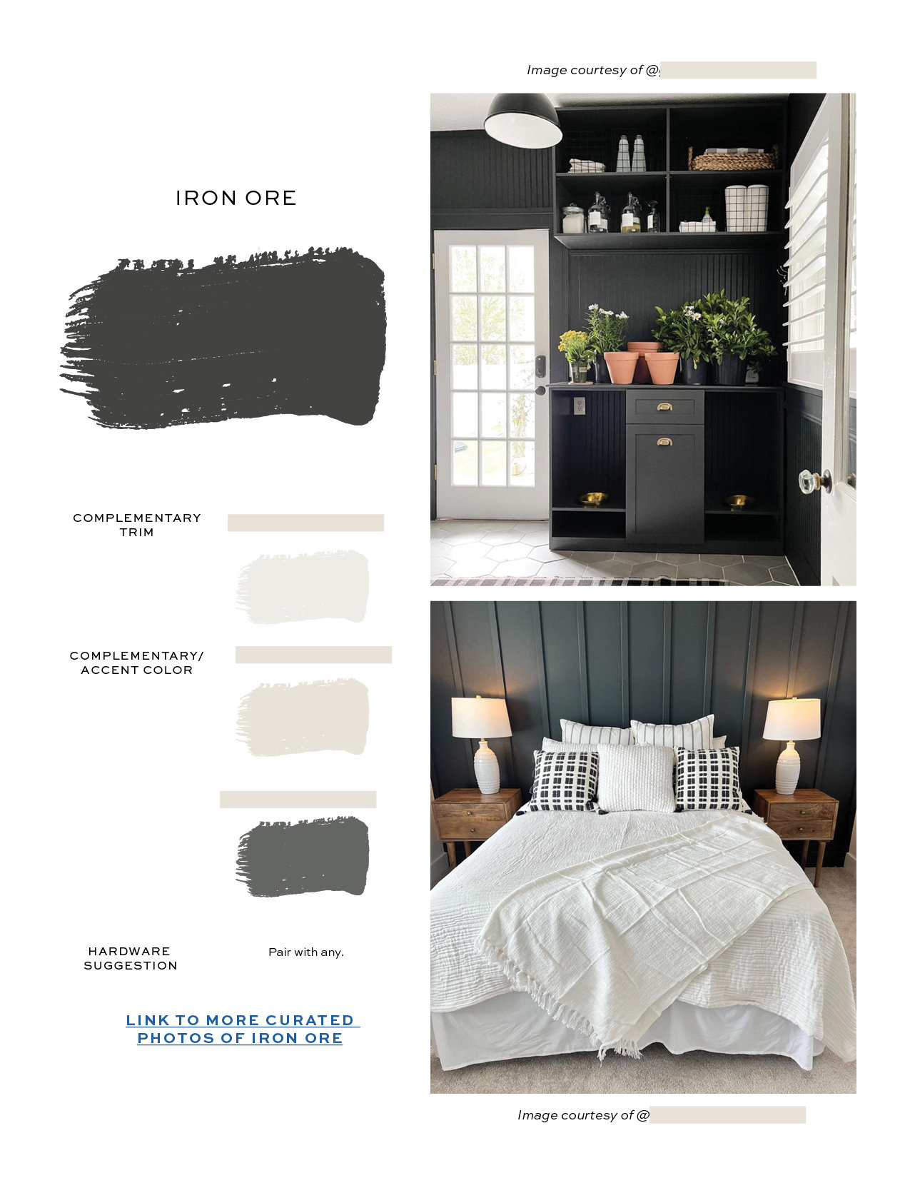 Sherwin Williams Iron Ore Color Palette Interior Design Color Etsy Nederland