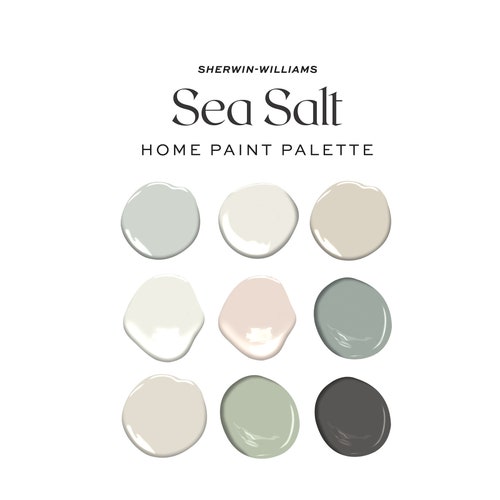 Coastal Paint Color Palette Sherwin Williams Interior Paint - Etsy