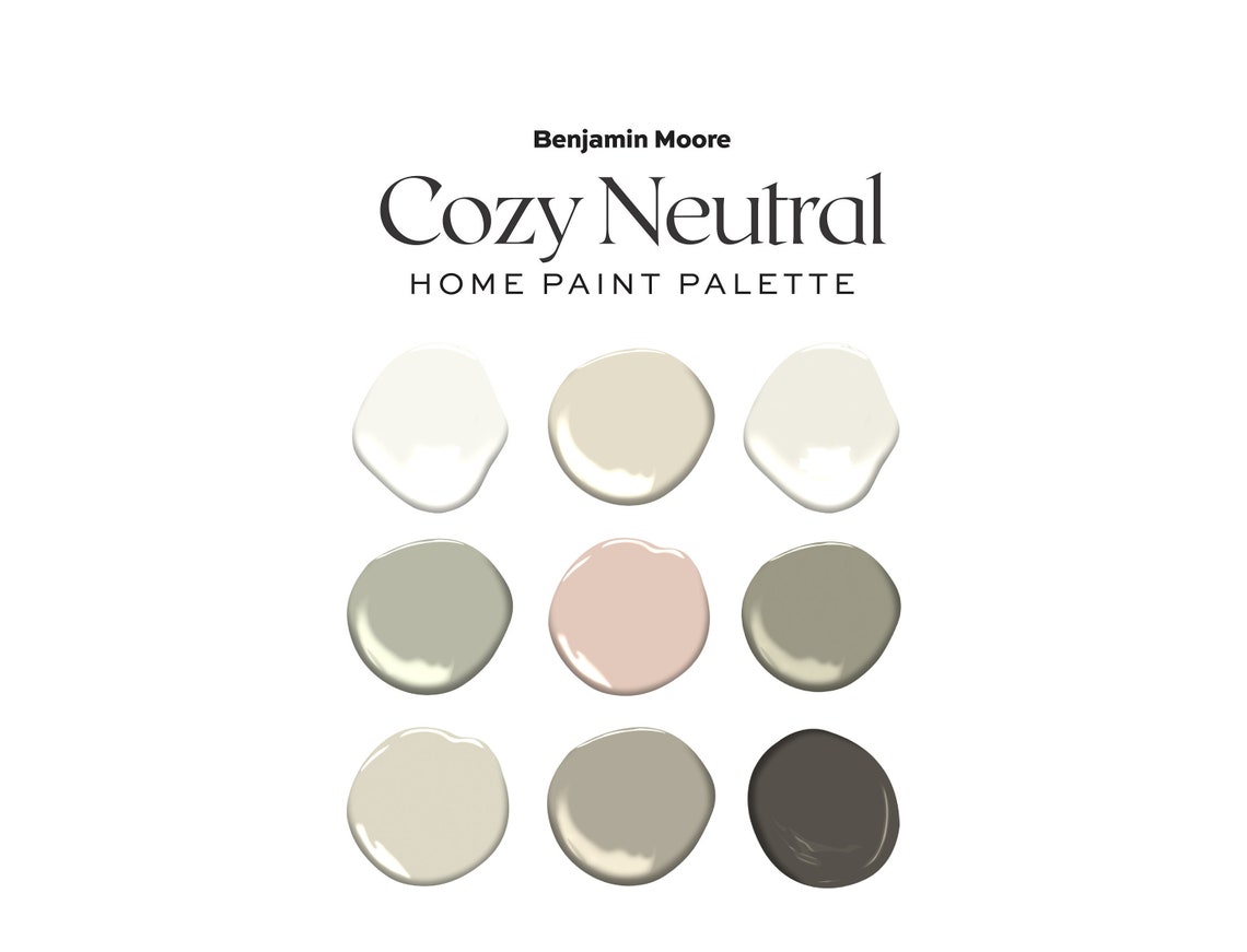 Benjamin Moore Cozy Neutral Interior Paint Palette 2022 Color - Etsy Canada