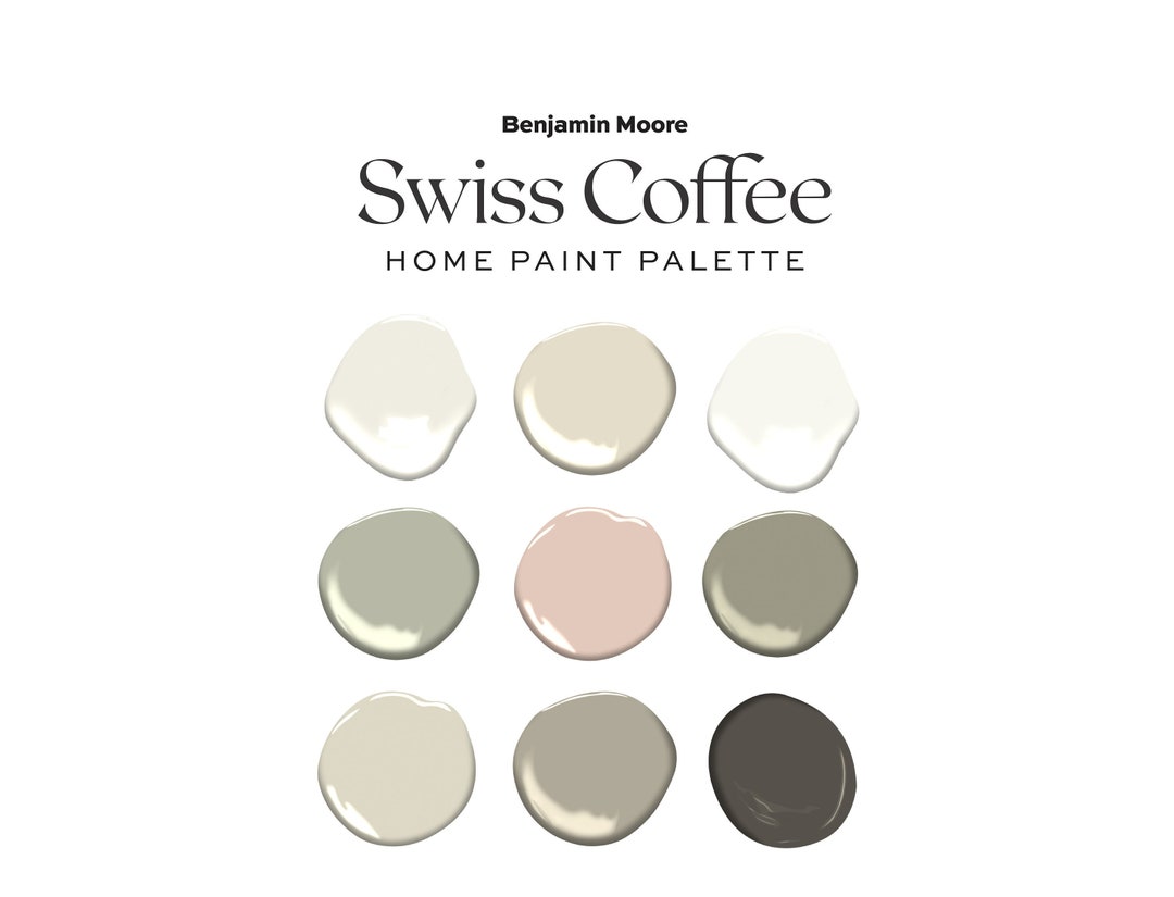 Benjamin Moore Swiss Coffee Interior Paint Palette, Cozy Neutral Home
