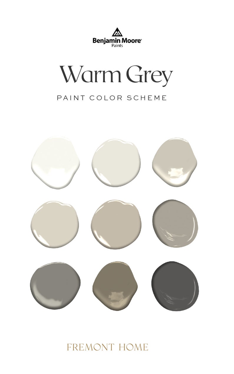 Warm Gray/greige Color Palette 2022 Minimalist Neutral Home Etsy UK