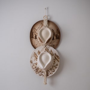 Macrame Hat Hanger, 100% Cotton, 2-Hat Capacity