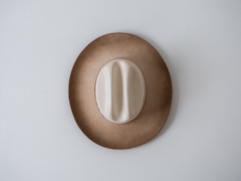 Mens Felt Cowboy Hat, Wide Brim Cattlemans Crease, Fedora, Personalizable, Customizable image 5