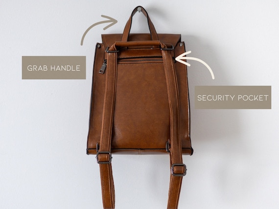 Brown Leather Convertible Backpack Purse: 3-in-1 Satchel Crossbody Bag -  Etsy