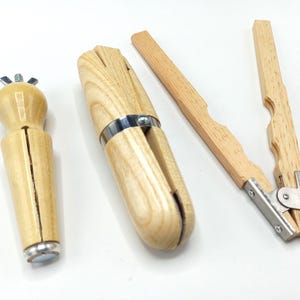 Juego de 3 abrazaderas de anillo de madera