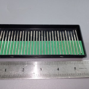 30 DIAMOND BURS SET Fits Dremel Or Rotary Engraving Bits Micro Small Bur