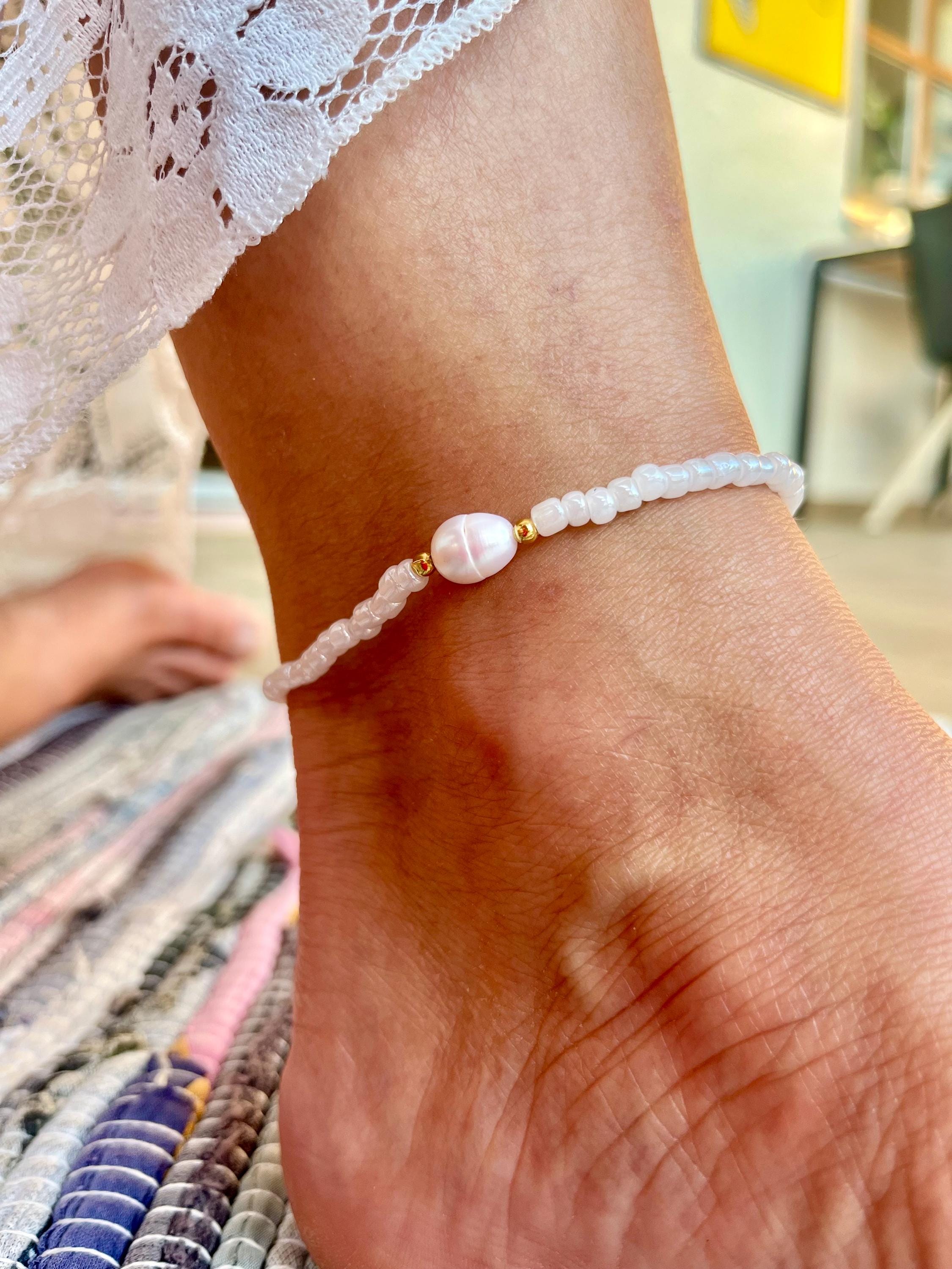 Cavigliera Con Perline Rotonde Di Labradorite Da 3 Mm - Foto 10