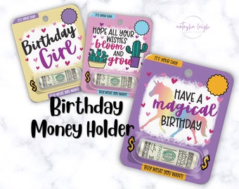 Girl Birthday Money Card Holder: Unique Cash Gift