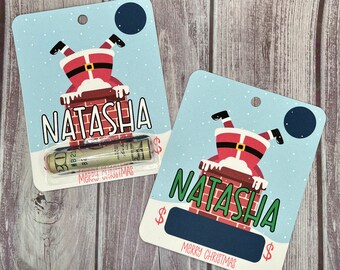 Personalized Santa Money Holder: Christmas Cash Gift Card