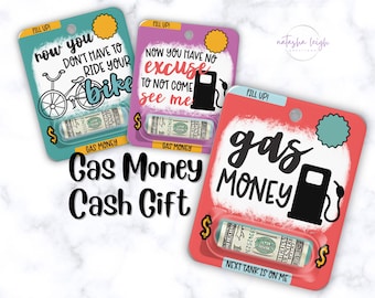 Funny Gas Money Gift Card Holder: Teen/College Student Cash Gift