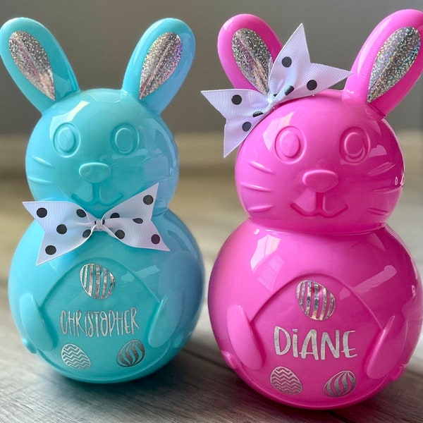 Personalized Jumbo Fillable Bunny| Jumbo Easter Egg Bunny| Fillable Easter Bunny| Easter Basket Stuffer| Kids Easter Gift| Bunny Shaped Egg