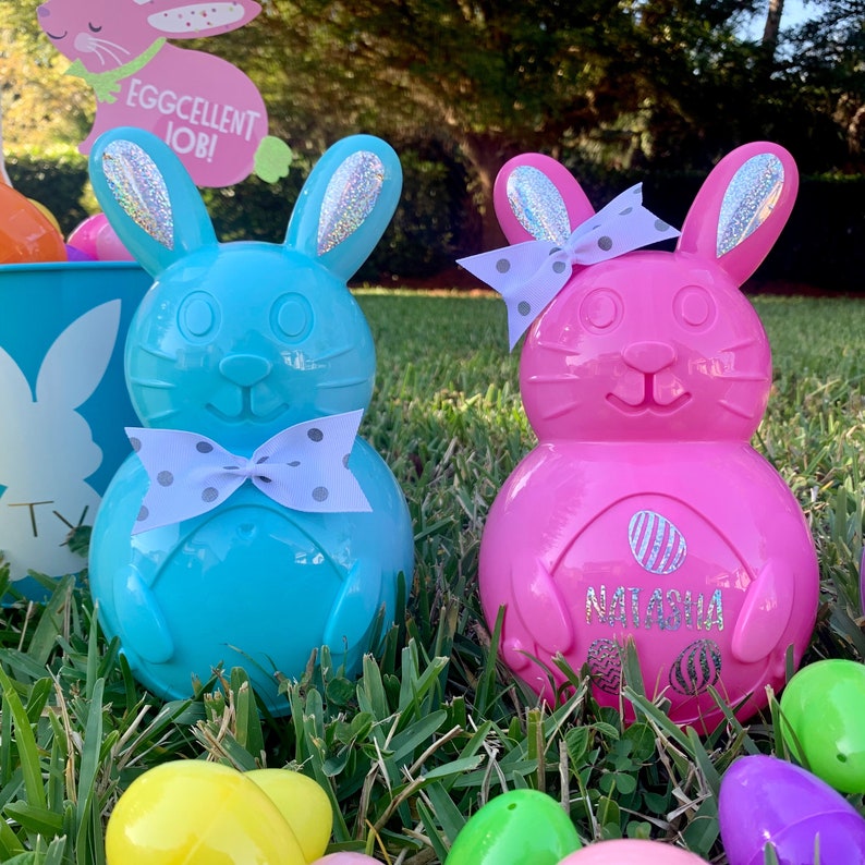 Personalized Jumbo Fillable Bunny Jumbo Easter Egg Bunny Etsy