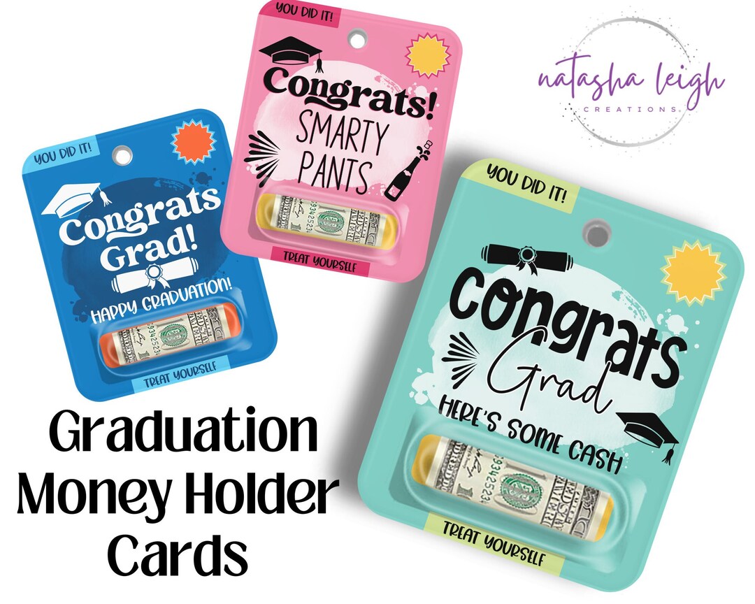 Graduation Money Holder Card Graduation Gift Money Holder Money Gift