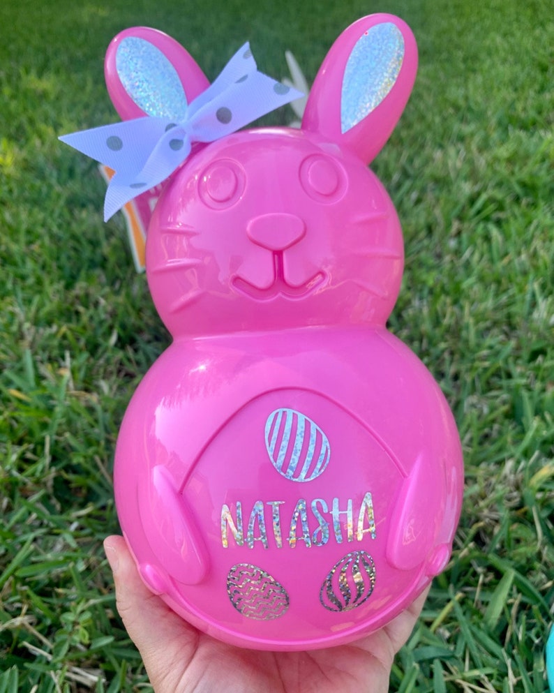 Personalized Jumbo Fillable Bunny Jumbo Easter Egg Bunny Etsy
