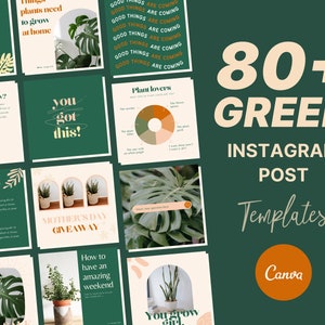 80+ Green Neutral Instagram Posts, Canva Templates, Creative Instagram Templates, Instagram Feed Post