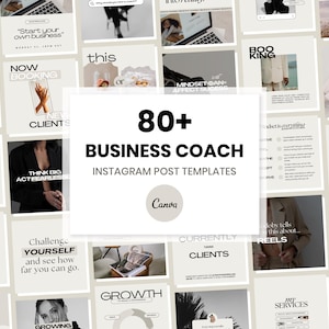 80+ Business Coach Instagram Posts | Neutral Instagram Templates | Coach Instagram Templates | Brand Strategist Template | Canva Template