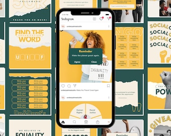 160+ Nonprofit Instagram BUNDLE | Fundraising & Charity Instagram Templates | Activists Templates | Canva Template Instagram