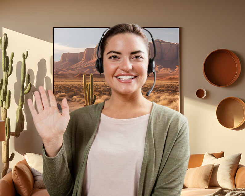 10 Zoom Backgrounds Zoom Background Office Desert Vibes Zoom Etsy