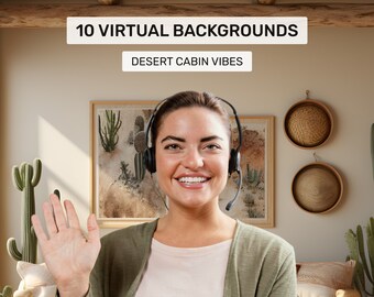 10 Desert Vibes Zoom Hintergründe: Home Office Virtueller Hintergrund (Digitaler Download)