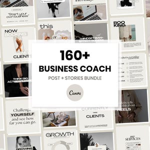 160+ Business Coach Instagram BUNDLE | Neutral Instagram Templates | Coach Instagram Templates | Canva Template Instagram