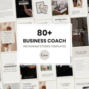 80+ Business Coach Instagram Stories | Neutral Instagram Templates | Coach Instagram Templates | Brand Strategist Template | Canva Template