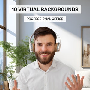 10 Zoom Backgrounds, Zoom Background Office, Zoom Background Professional Office, Zoom Backgrounds, virtual Background, Zoom  Backdrop