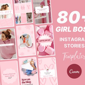 80+ Girl Boss & Small Business Instagram Stories | Product Instagram Template | Instagram Stories | Ecommerce Instagram | Canva Template