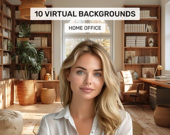 10 fondos de Zoom para la oficina en casa: fondos virtuales profesionales (descarga digital)