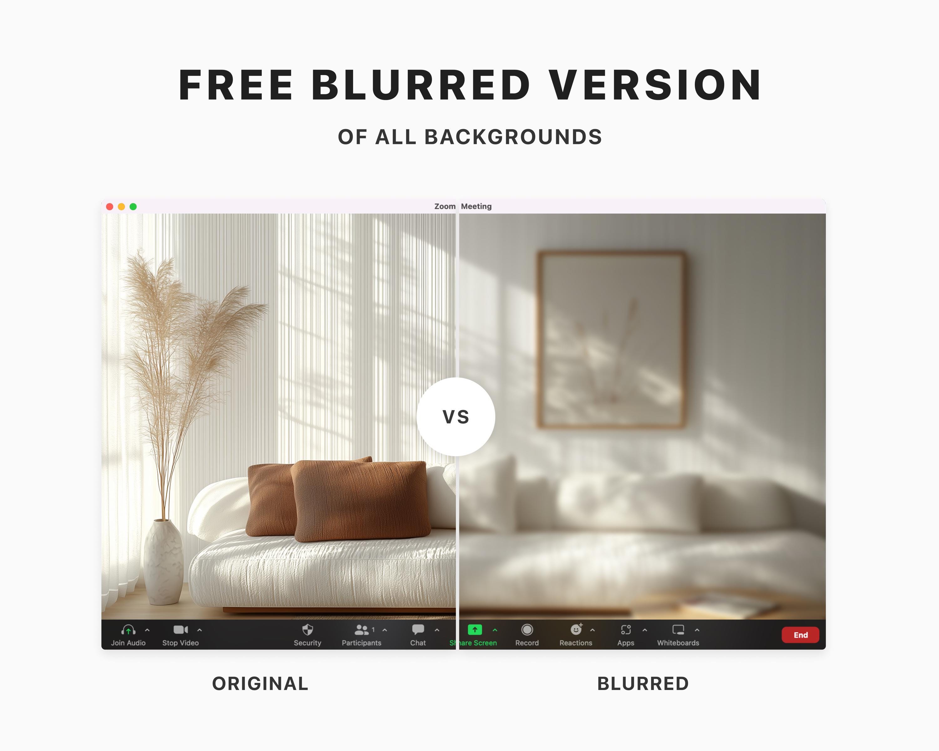 10 Clean Professional Zoom Backgrounds: Home Office Virtual Backgrounds ...