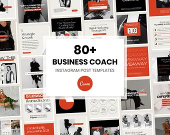 Pode incluir: Uma coleção de mais de 80 modelos de postagens do Instagram para coaches de negócios. Os modelos apresentam uma variedade de designs, incluindo citações, dicas e chamadas para ação. Os modelos são projetados para ajudar os coaches de negócios a promover seus serviços e se conectar com seu público. Os modelos são criados usando Canva.