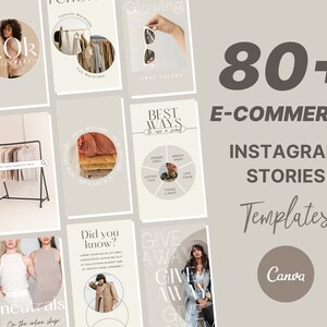 80+ Ecommerce Instagram Stories | Small business Instagram Template | Product Instagram Template | Canva Template Instagram