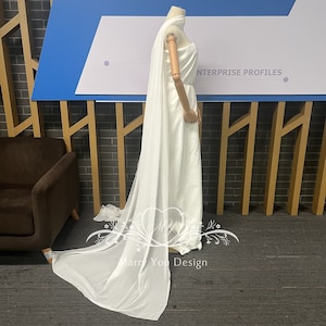 Minimalist Chiffon Scarf,Chiffon Wedding Shawl,Bridal Scarf,Neck Scarf,Bridal Neck Tie,Romantic Bridal Bow,Chiffon Bridal Scarf,Bridal Veil