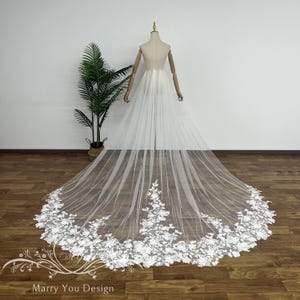 Vintage Floral Wedding Detachable Train,Pearls Tulle Detachable Skirt,Detachable Flower Train,Bridal Lace Overskirt,Removable Bridal Skirt