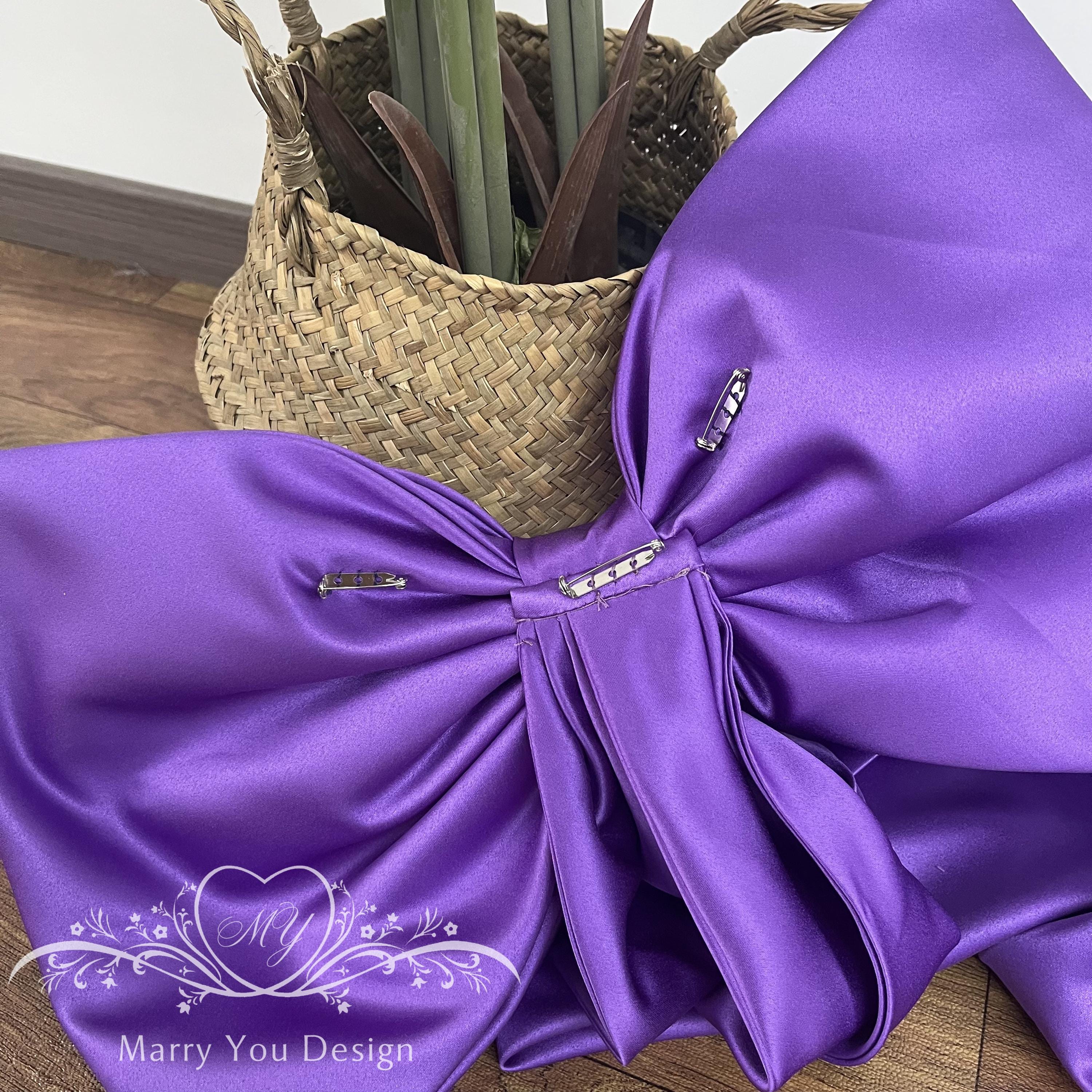 Jarretière Femme En Satin Violet – Cœurs, Dentelle, Nœuds – Élégante, Extensible, Pour Mariage