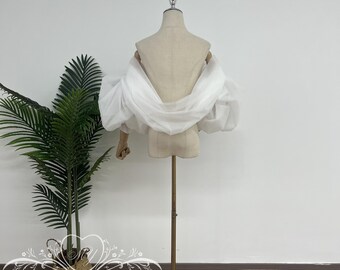Solide Abnehmbare Tüllärmel für die Braut, Romantische Puffärmel für die Hochzeit, Brautärmel, Abnehmbare Tüllärmel, Klassische Hochzeitsärmel