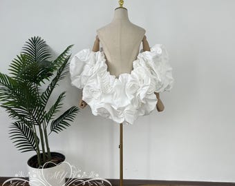 Romantic Bridal Bolero,3D Floral Taffeta Shawl,Taffeta Women Fashion Shrug for Wedding,Wedding Rose Cape,Off Shoulder Shawl Wraps