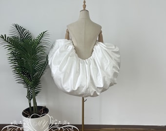 French Style Dreamy Wedding Cape,Off Shoulder Wedding Dress Cape,Puff Sleeve Shawl,Bridal Cover Up,Wedding Accessories,Satin Shawl Wraps